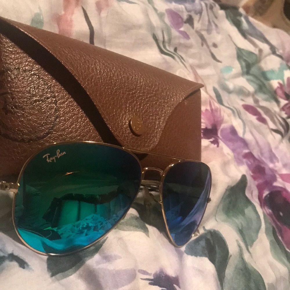 Aqua Authentic Rayban Aviator Unisex